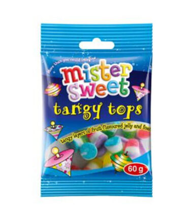 Mr Sweet Mini Tangy Tops 60g